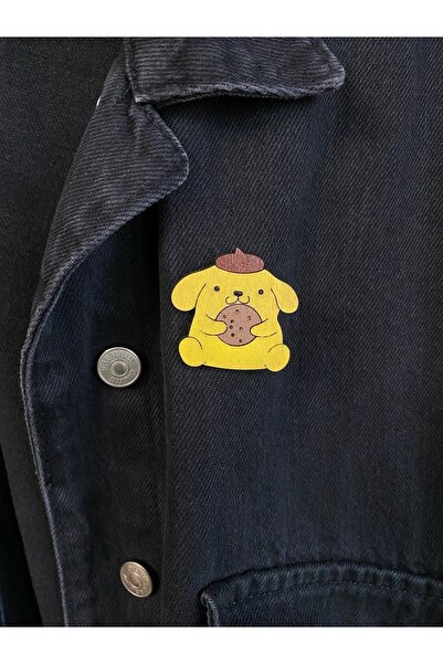 gokmentoy Hello Kitty & Friends Pompompurin Ahşap El Boyaması Broş