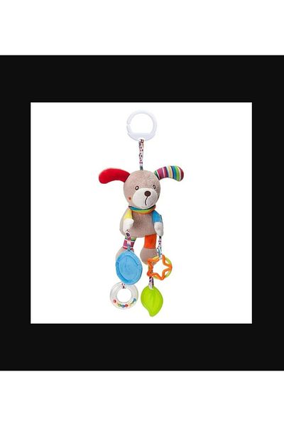 BSE Baby Rattle Plush Teething Colorful Dog Pushchair Crib Bed Baby Stroller Compatible