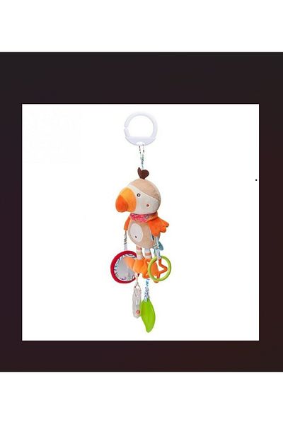 BSE Baby Rattle Plush Teething Colorful Parrot Pushchair Crib Bed Baby Stroller Compatible