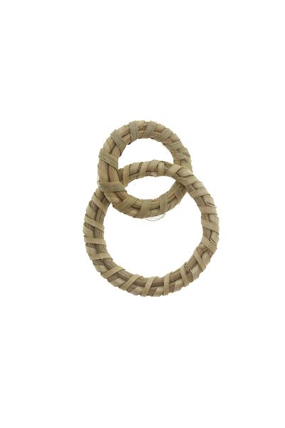 mutlu adım 20 Pieces 6x4cm Natural Wicker Accessories Round Inside