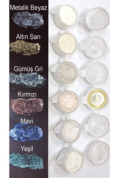 Nana Nail Art - 6 Lı Büyük Boy Yeni Seri Ayna Efektli Krom - Inci Tozu