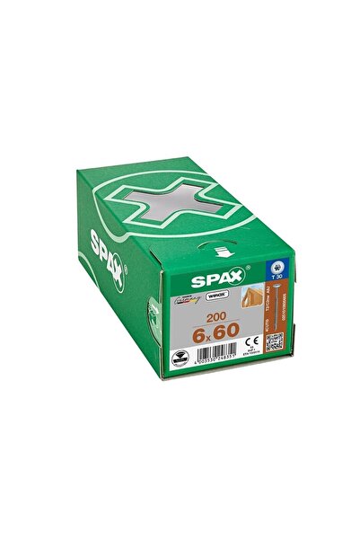 Spax Ahşap Konstrüksiyon,hı.force, 6 X 60 Mm, 200 Adet, Tam Dişli, Pul Başlı,...