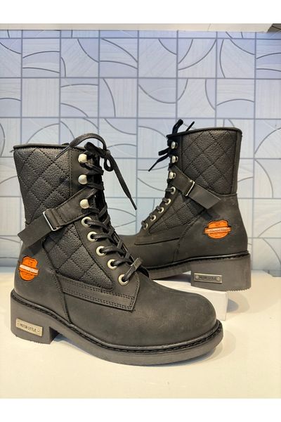 Riccardo Colli 5924 Cizme Harley din piele naturală, impermeabile, cu căptușeală caldă