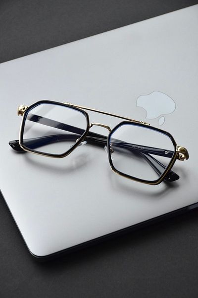 LOOKUP Unisex Blue Light Protected Glasses Blue Block Anti Light New Fashion Ce Document Black Frame Transparent Glass