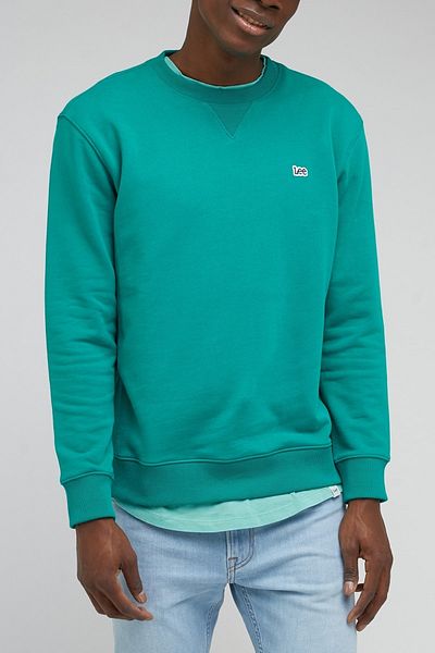 Lee Regular Fit Regular Cut 100% Cotton Crew Neck Green Sweatshirt