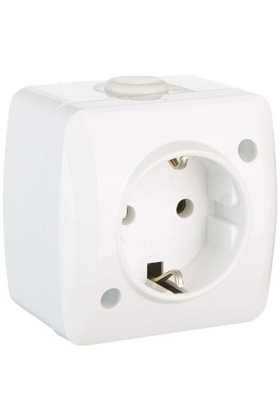 ELBİ 30 Pieces Surface Mounted Grounded Socket White