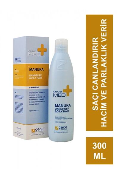 cece med Manuka Dandruff & Oily Hair Shampoo Yağlı Saçlar Için Kepek Karşıtı Şampuan 300 ml