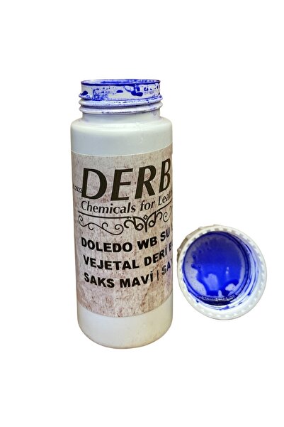 ipekbazaar Saks Mavi Doledo Vejetal Deri Boyası 100 ml Vaketa Deri Hobi Eskit...