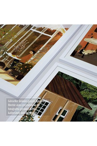 HOMEPACK Σετ ζωγραφικής 5 τεμαχίων με λευκό πλαστικοποιημένο πλαίσιο Five-001