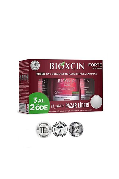 Bioxcin شامبو فورتي العشبي لتساقط الشعر - لجميع أنواع الشعر، شعر كثيف، اشتر 3 واحصل على 2 وظيفة