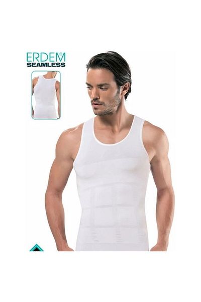 Erdem Men's White Corset Seamless Undershirt 3 Pack 650