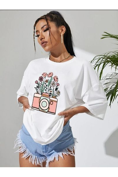 BENROMA 1 produs este un cadou pentru achiziții de 6 și mai sus Tricou imprimat supradimensionat
