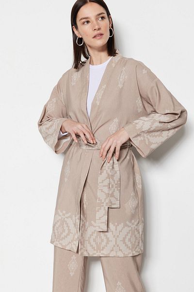 Trendyol Modest Zweiteiler - Beige - Relaxed Fit