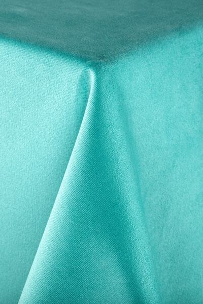 Hedef Okey Kadife (flok) Kaydırmaz Kare ( Çuha ) Oyun Masası Örtüsü ( Turkuaz )