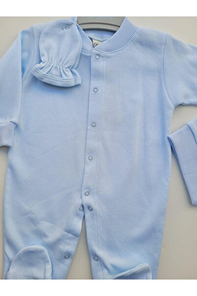 Sebi Baby Cotton Triple Jumpsuit with Gloves and Hat