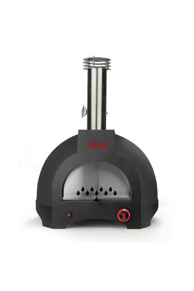 Tashoven Hybrid 66 Gazlı Ve Odun Ateşli Taş Fırın - Sıyah - Pizza, Pide, Lahmacun, Ekmek, Güveç Taşfırını