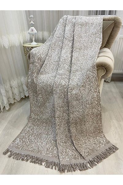 Özlü Home Луксозен памучен калъф за диван-легло, кафяв, 170x350, двустранен, устойчив на пот