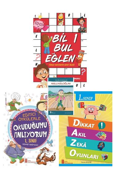 Ata Yayıncılık Ata 1.sınıf Bil Bul Eğlen Okuduğumu Anlıyorum Dikkat Akıl Zeka Oyunları