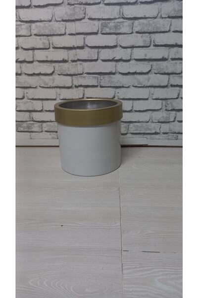ERHAN FLOWERS 30×30 Darbuka Saksı Şık Tasarım Gold Kemerli