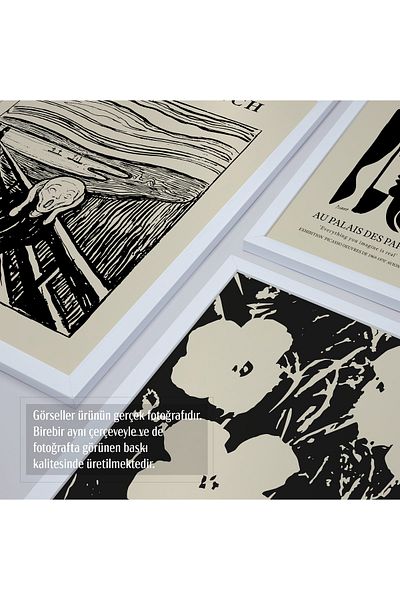 HOMEPACK Σετ ζωγραφικής 5 τεμαχίων με λευκό πλαστικοποιημένο πλαίσιο Five-037