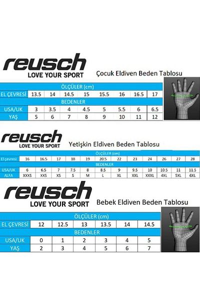 Reusch قفازات تزلج حمراء للأطفال