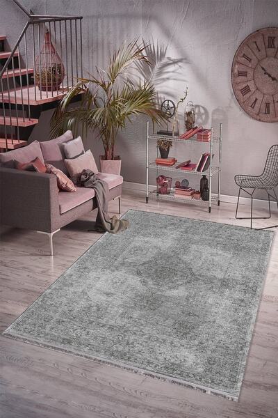 Rugs Modern Halı Mira T-503 Vintage Model Gri Halı