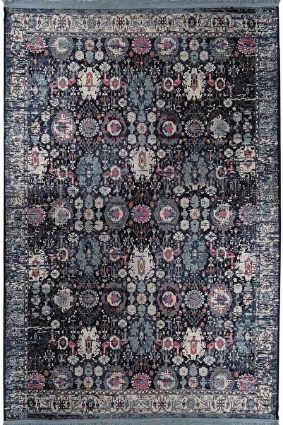 Rugs Modern Halı Mira Lacivert 2105 Vintage Çok Renkli Dokuma Taban Halı