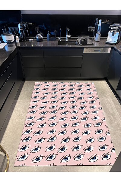 Rugs Modern Halı Mira 1053 Pembe Mavi Göz Dokuma Taban Halı