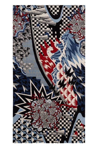 Rugs Modern Halı سجادة ميرا 1116 داما بقاعدة منسوجة هندسية تجريدية متعددة الأ...