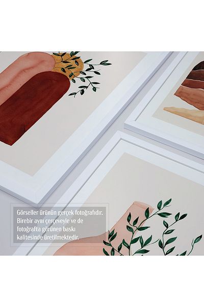 HOMEPACK Σετ ζωγραφικής 5 τεμαχίων με λευκό πλαστικοποιημένο πλαίσιο Five-045