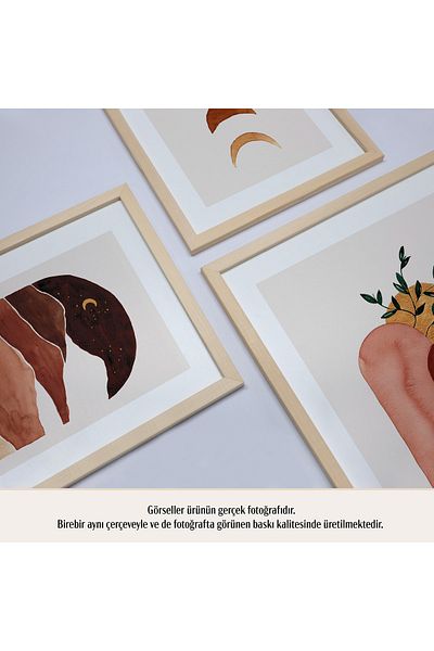 HOMEPACK Σετ ζωγραφικής 5 τεμαχίων με φυσικό ξύλινο πλαίσιο Five-045