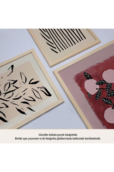 HOMEPACK Σετ ζωγραφικής 5 τεμαχίων με φυσικό ξύλινο πλαίσιο Five-046