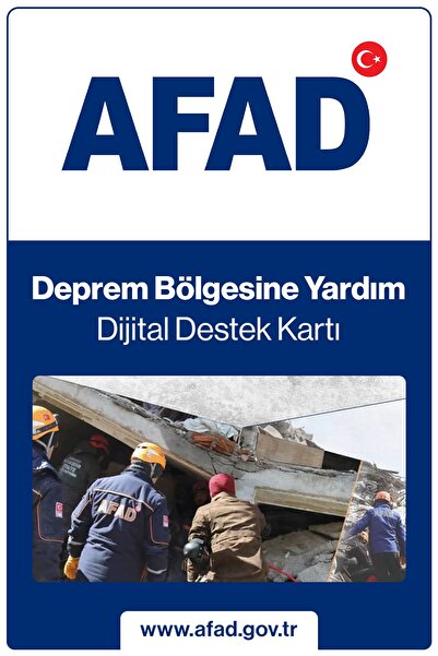 AFAD Deprem Dijital Destek Kartı