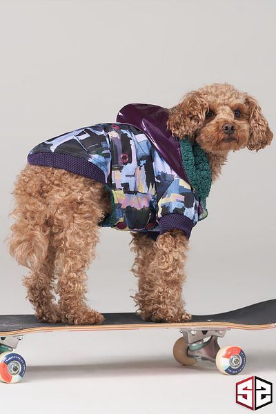 salya store Graffiti Design Dog Coat