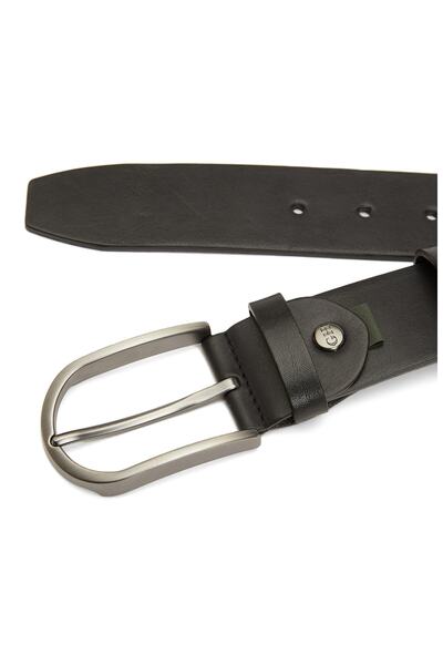 George Hogg Siyah Erkek Deri Kemer