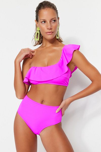 Trendyol Collection Bikini-Hose - Rosa - Unifarben