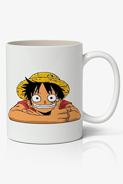 Anime Marketi كوب أنيمي من البورسلين الأبيض قطعة واحدة