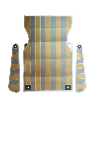 pamukkale branda Camping Chair Cover Yellow Gray Striped