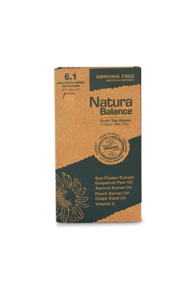 NATURABALANCE Nb Organik Saç Boyası No:6.1 Küllü Koyu Kumral