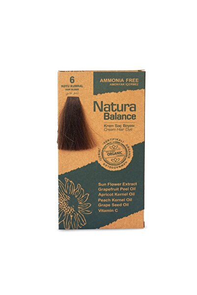 NATURABALANCE Nb Organik Saç Boyası No:6 Koyu Kumral