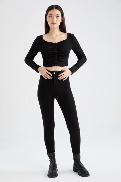 DeFacto Super Skinny Jegging Fit High Waist Jean Trousers Y7204az22au