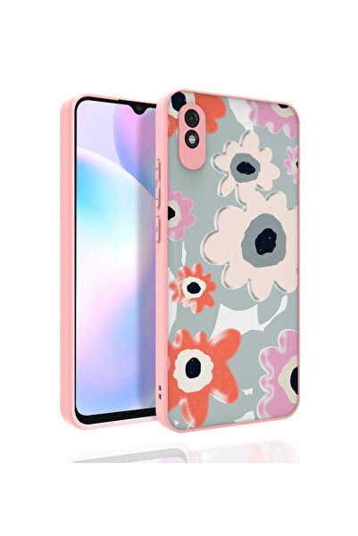 ZM STORE Xiaomi Redmi 9a Kılıf Desenli Kabartmalı Kamera Korumalı Parlak Siml...