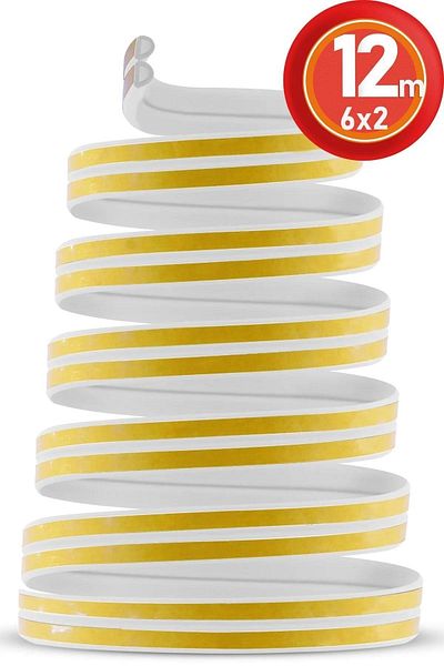 Soft Kare Door Window Tape 6x2=12 Mt Water Cold Proof Insulation Tape Insulation Wick (white)