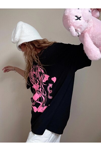 Machetta Μπλουζάκι μεγάλου μεγέθους Evil Anime Anime Girl Character με στάμπα