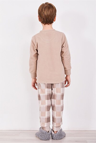 Arnetta Ar2305-g Polar Checkered Pajama Set 9-15 Years Light Brown