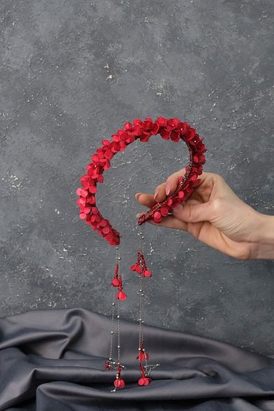 Hobigram Red Savin Enamel Special Design Henna și Coroana de Mireasă – Coroană, Piatră de Cristal, Model Elegant, Coroană de Mireasă –