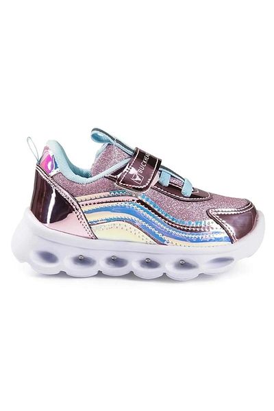 BUCKHEAD Dětské sportovní boty Buck4246-lila Green Trio Shiny Hologram Jr