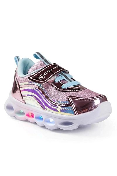 BUCKHEAD Dětské sportovní boty Buck4246-lila Green Trio Shiny Hologram Jr