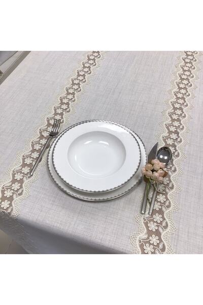 OYA home مفرش طاولة ميني ديزي دانتيل -160*260 سم