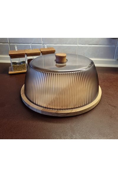WLLN Swan Striped Cake Jar 29 Cm Smoked
